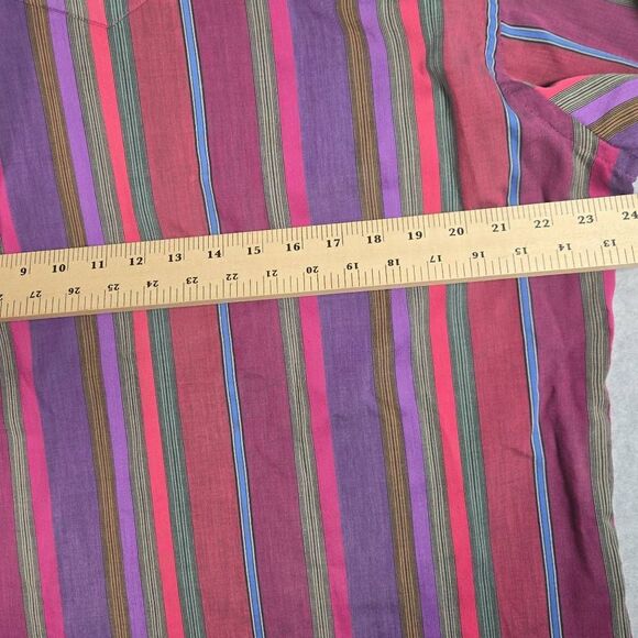 VTG Wrangler Pearl Snap Western Shirt Striped XL - Picture 8 of 11